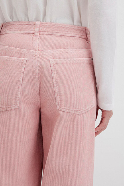 Kadın Dokuma Pantolon 1011174-70971 Pembe - Thumbnail