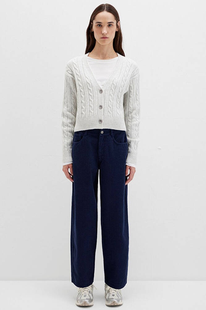 Kadın Dokuma Pantolon 1011174-80729 Lacivert 