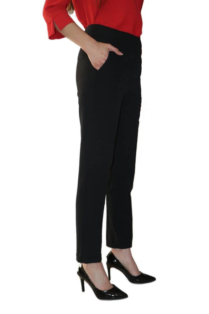 Kadın Duble Paça Kumaş Pantolon 1907985 Siyah 