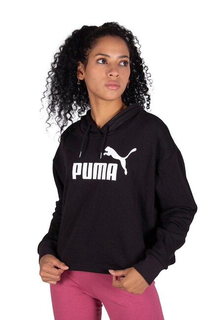 Puma - Kadın Ess Cropped Logo Sweat 586870-01 Siyah 
