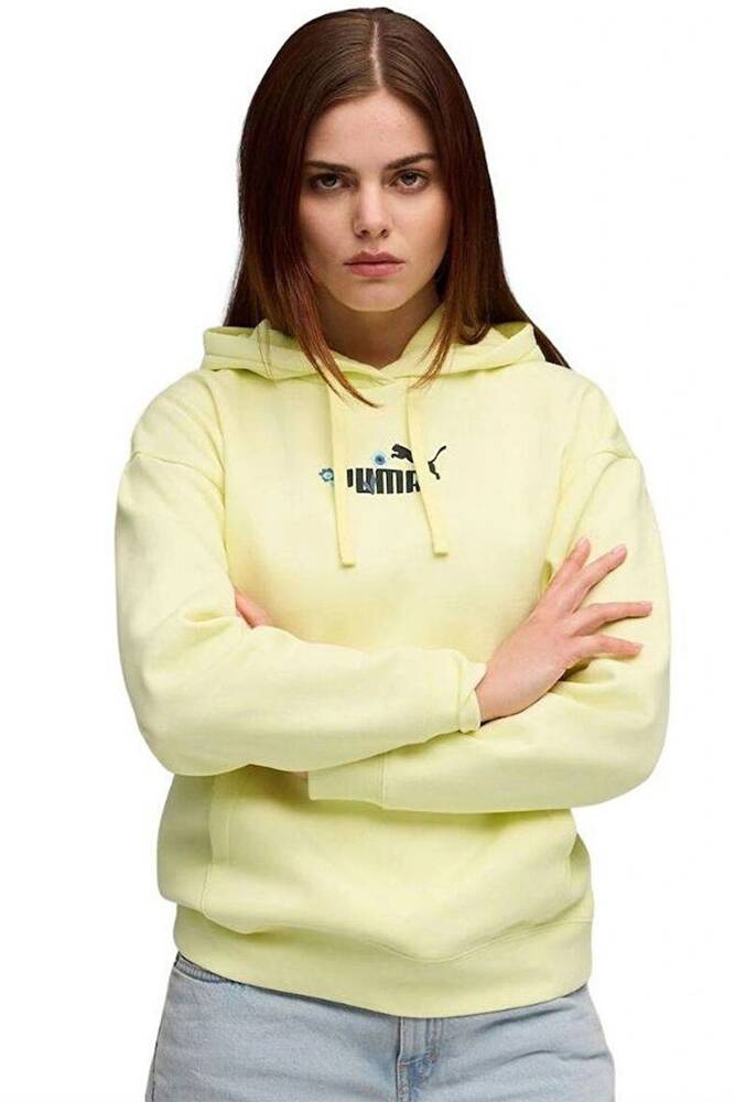 Kadın ESS NATURE 2.0 Sweat 688079-35 Sarı 