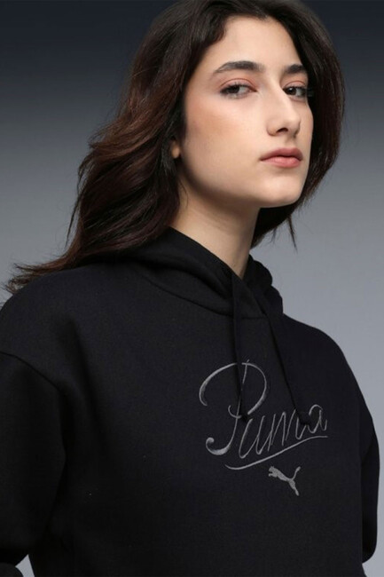 Kadın ESS SCRIPT Sweat 688072-01 Siyah - Thumbnail