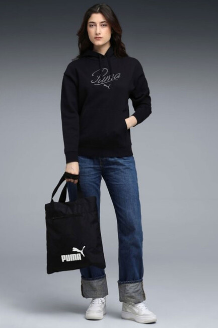 Kadın ESS SCRIPT Sweat 688072-01 Siyah - Thumbnail