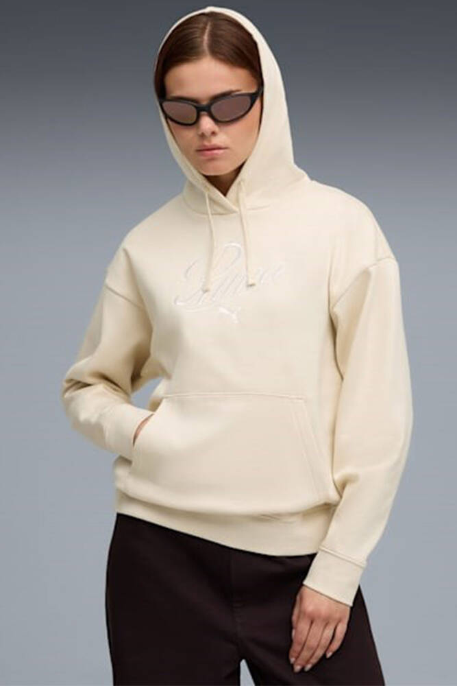 Kadın ESS SCRIPT Sweat 688072-87 Ekru 