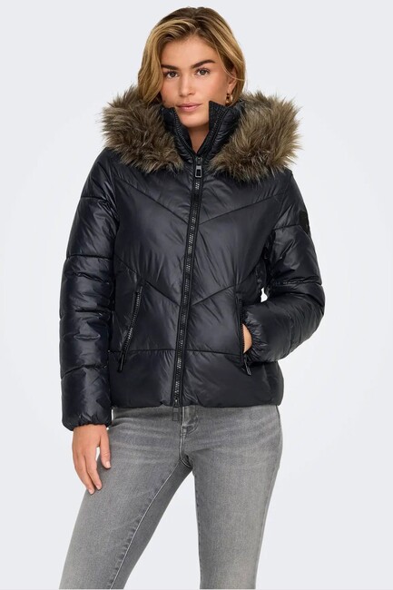 Kadın Fever Puffer Ceket 15322003 Siyah - Thumbnail