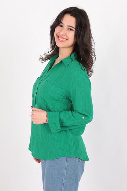 Fashion Friends - Kadın Gömlek 24Y0355K1 Yeşil (1)