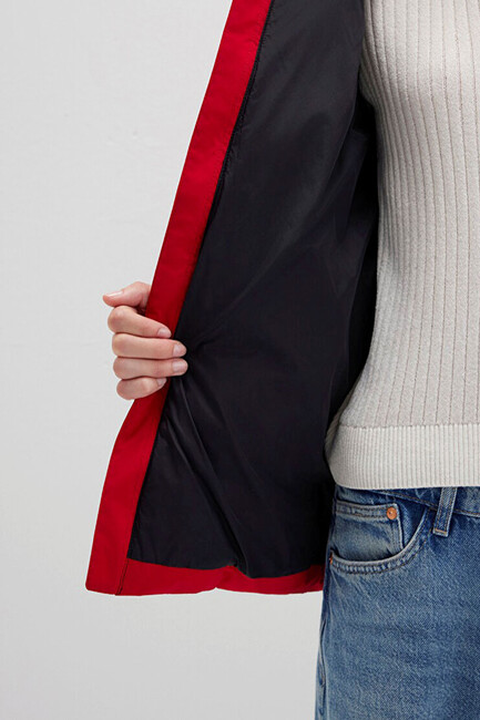 Kadın Kapüşonlu Ceket 1110704-90367 Kırmızı - Thumbnail