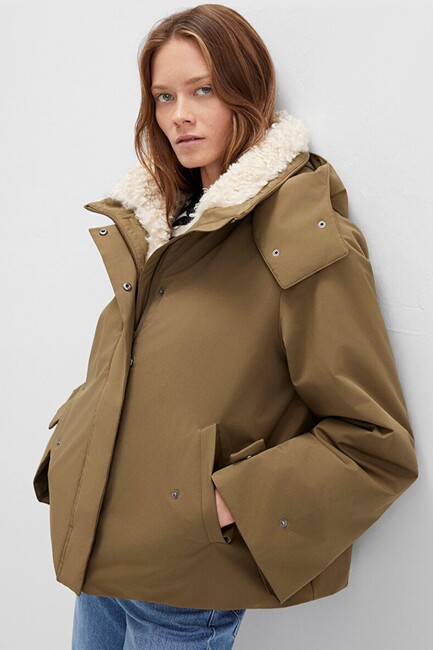 Kadın Kapüşonlu Ceket 1110759-71816 Haki (1)