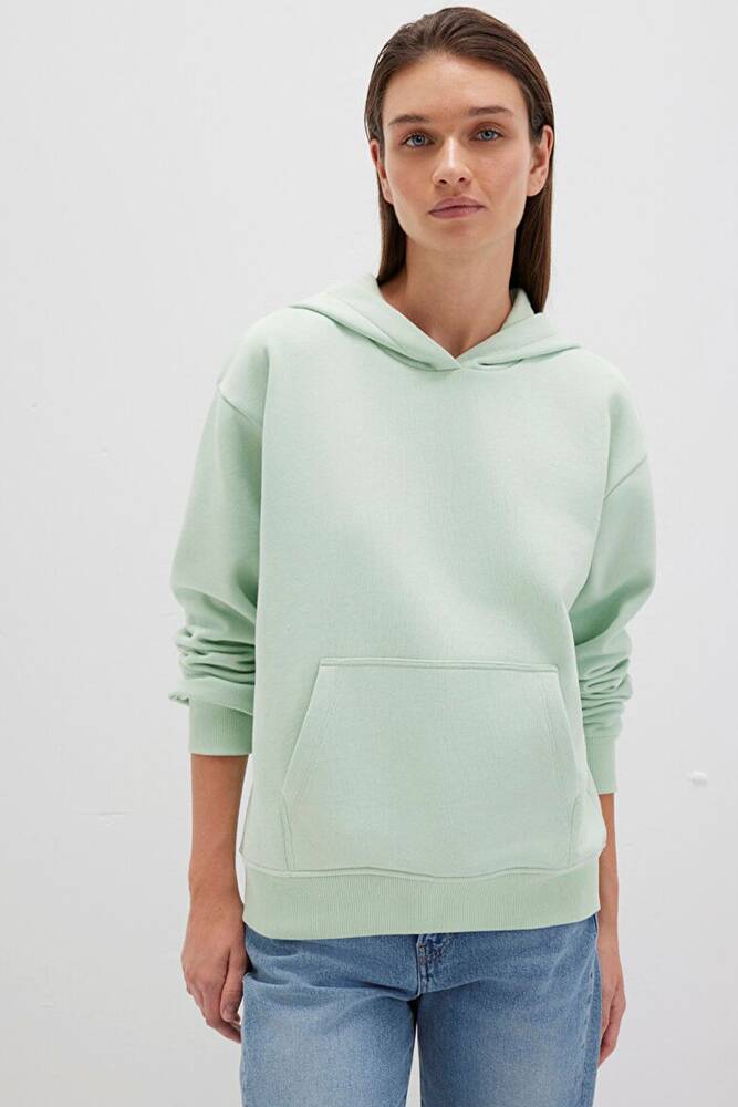 Kadın Kapüşonlu Sweat 167299-71449 Yeşil 