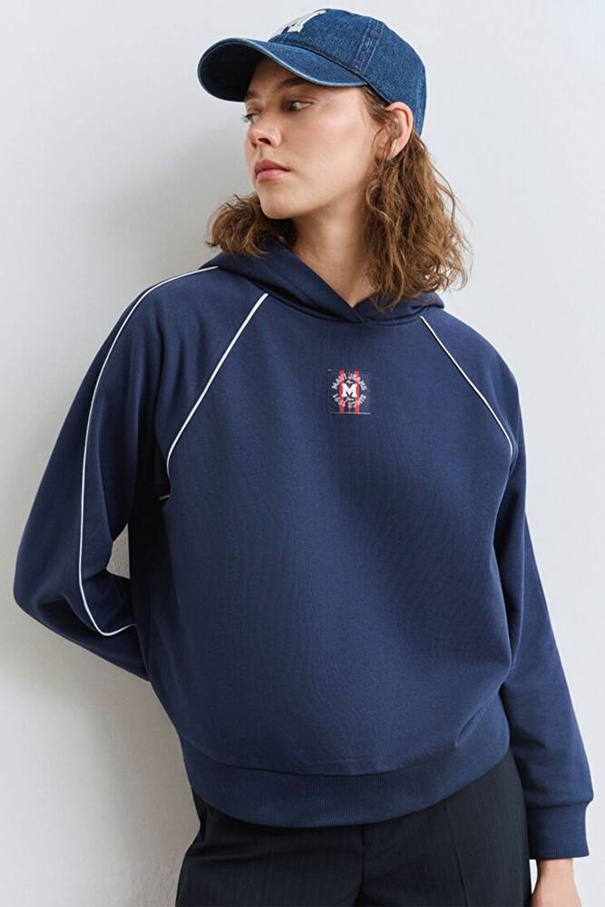 Kadın Kapüşonlu Sweat 1S10362-87518 Lacivert 