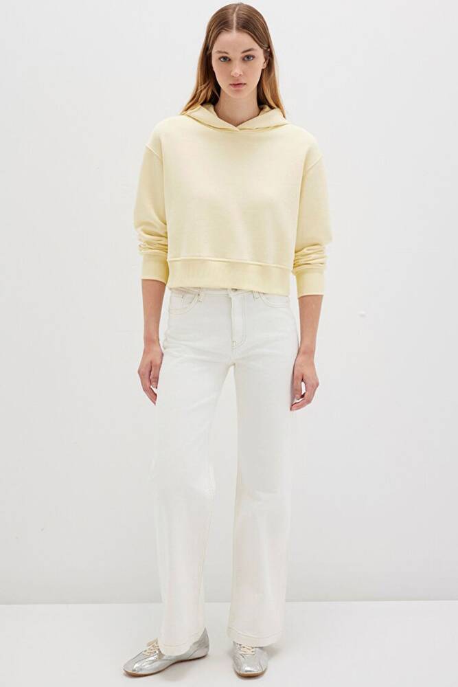 Kadın Kapüşonlu Sweat 1S10386-71187 Sarı 