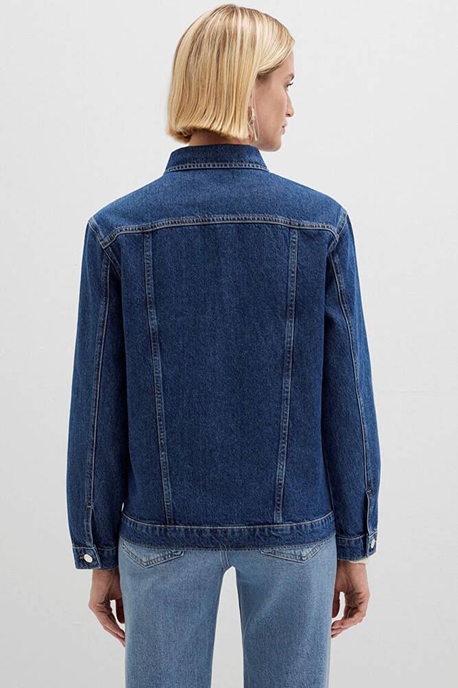 Kadın Karla 90's Denim Ceket 110154-91001 Mavi 