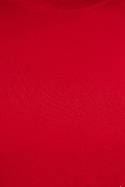 Kadın Kısa Kollu Logo Tişört 1612962-82054 Kırmızı - Thumbnail