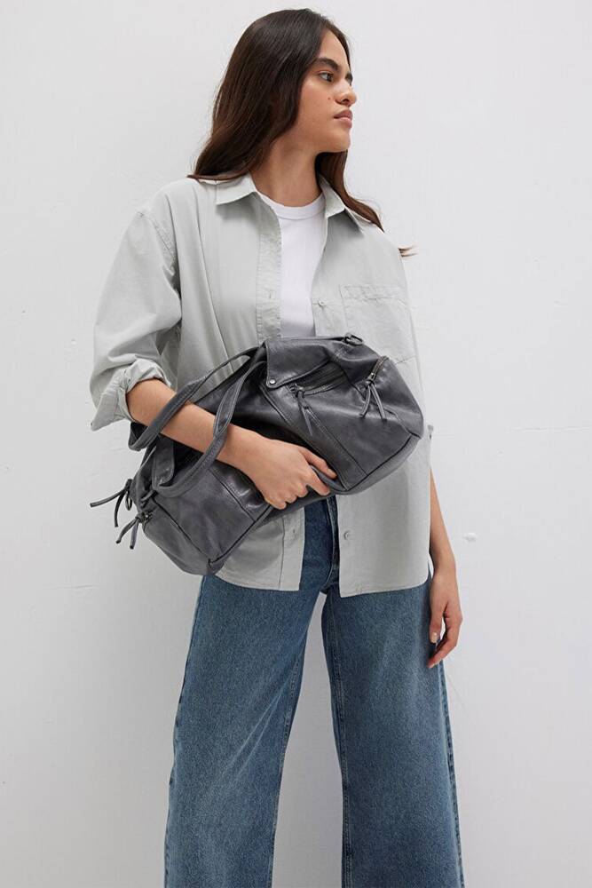 Kadın Kol Çantası 1912134-24674 Gri  Kadın Kol Çantası 1912134-24674 Gri