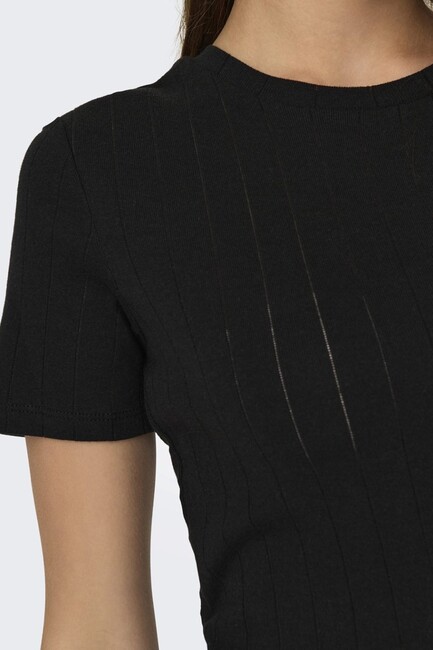 Kadın Lısa S/S Modal Tişört 15306990 Siyah - Thumbnail