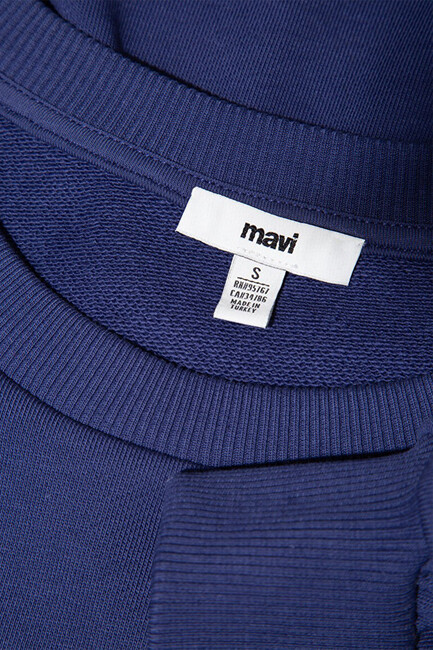 Kadın Logo Baskılı Sweat 1S10372-70498 Lacivert - Thumbnail