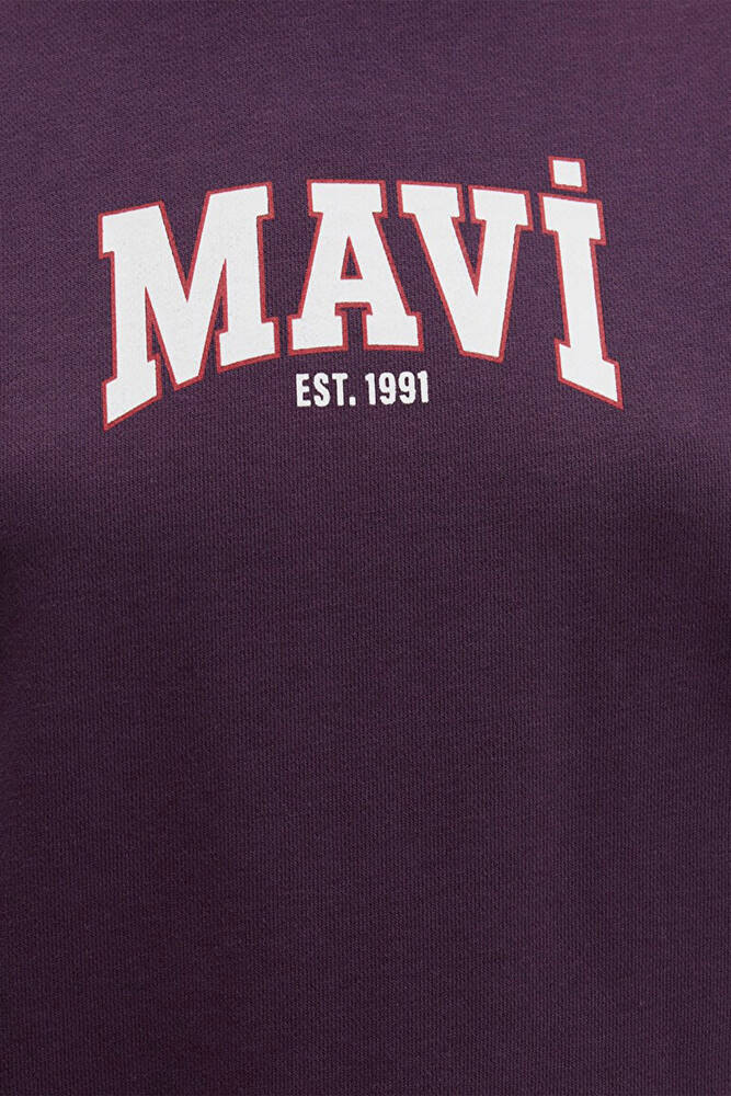 Kadın Logo Baskılı Sweat 1S10372-70635 Mor 