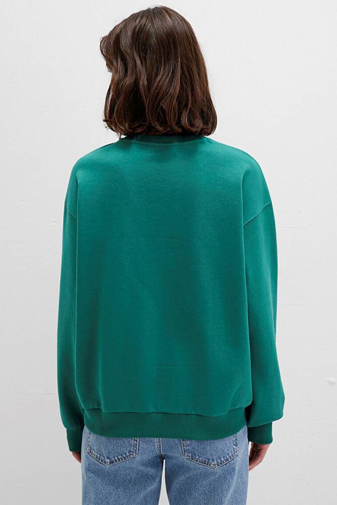 Kadın Logo Baskılı Sweat 1S10372-71918 Yeşil 