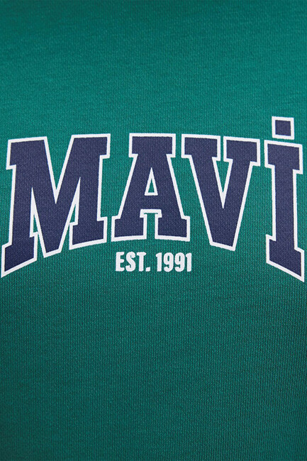 Kadın Logo Baskılı Sweat 1S10372-71918 Yeşil - Thumbnail