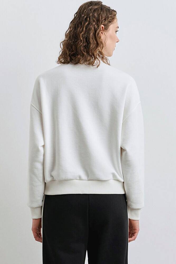 Kadın Logo Baskılı Sweat 1S10373-70057 Beyaz 