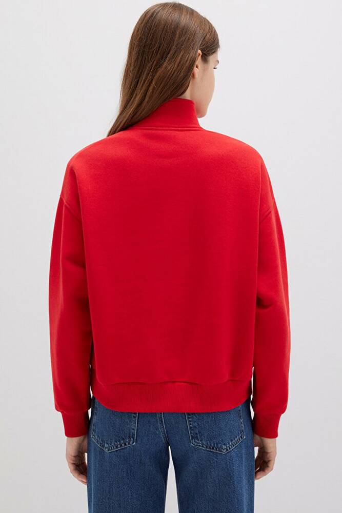 Kadın Logo Baskılı Sweat 1S10373-90742 Kırmızı 