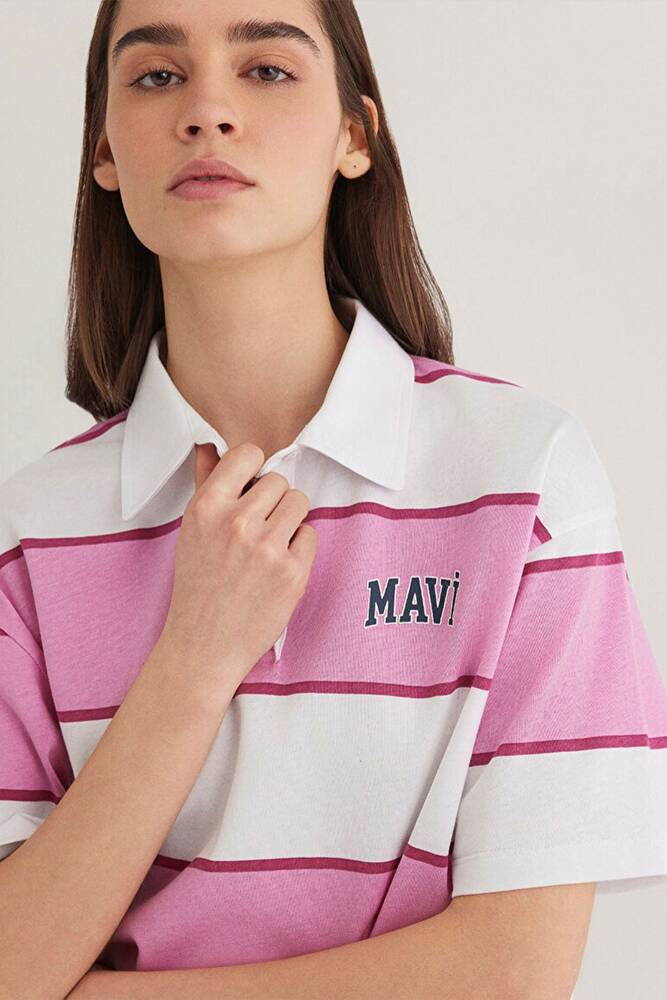 Kadın Logo Polo Tişört 1613005-89359 Beyaz 