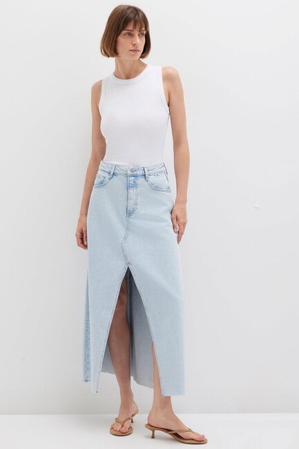 Kadın Loren Denim Etek 1310532-89682 Mavi - Thumbnail