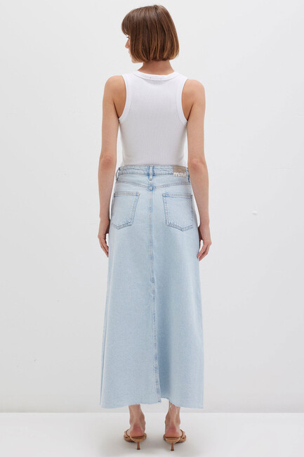 Kadın Loren Denim Etek 1310532-89682 Mavi - Thumbnail