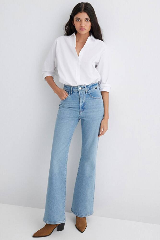 Kadın Los Angeles Premium Jean Pantolon 1010349-90442 Mavi 