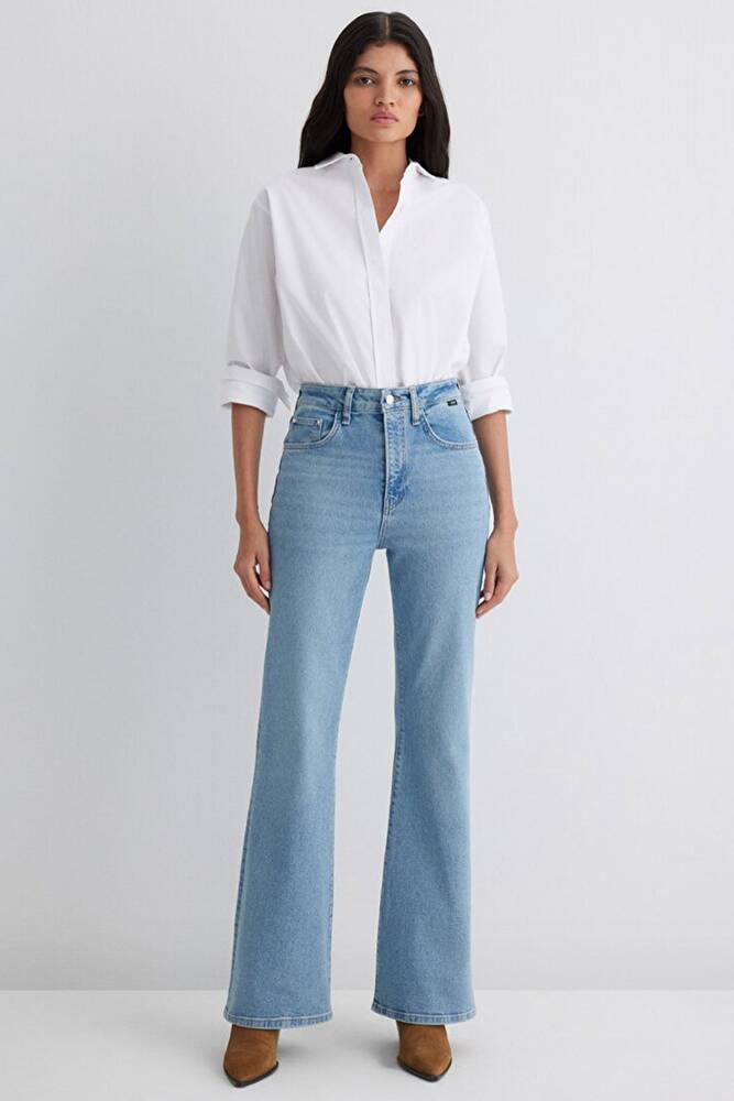 Kadın Los Angeles Premium Jean Pantolon 1010349-90442 Mavi 