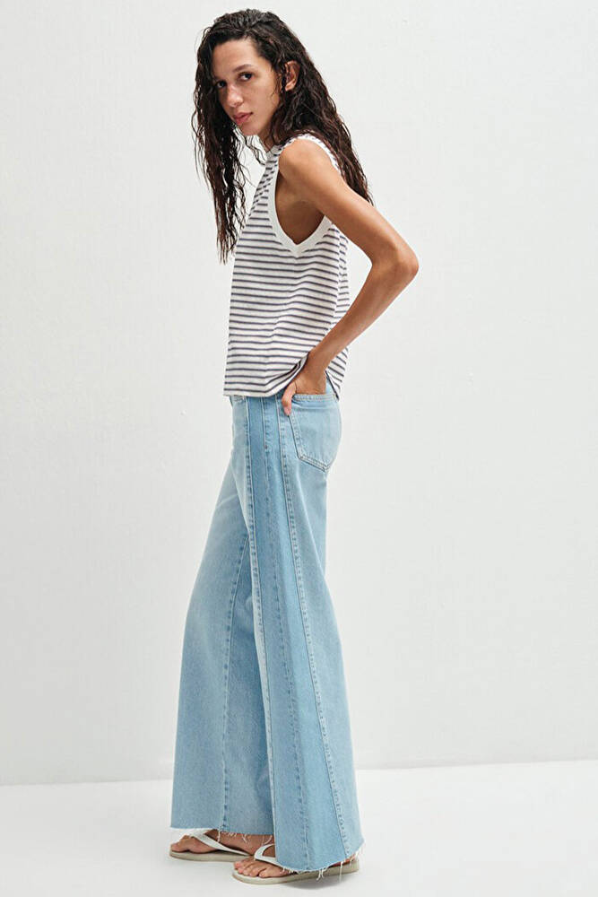 Kadın Malibu Blocking Jean Pantolon 1010152-88986 Mavi 