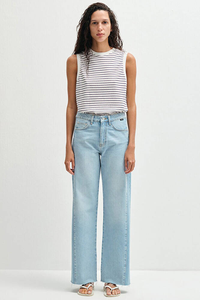 Kadın Malibu Blocking Jean Pantolon 1010152-88986 Mavi 