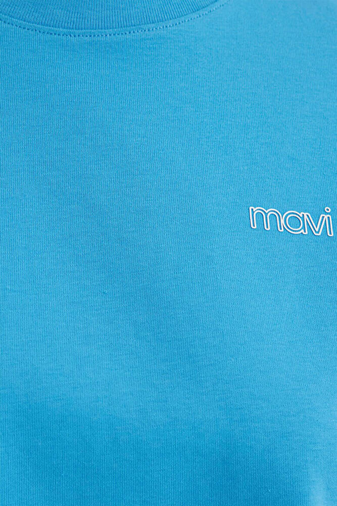 Kadın Mavi Baskılı Tişört 1613070-70861 Mavi 