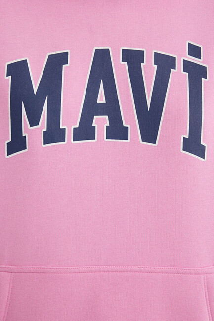 Kadın Mavi Logo Baskılı Sweat 1600361-71038 Pembe - Thumbnail