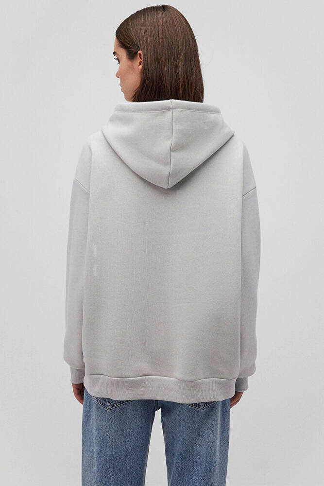 Kadın Mavi Logo Kapüşonlu Sweat 1600361-34322 Gri  Kadın Mavi Logo Kapüşonlu Sweat 1600361-34322 Gri