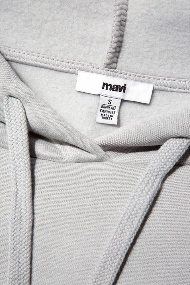 Kadın Mavi Logo Kapüşonlu Sweat 1600361-34322 Gri  Kadın Mavi Logo Kapüşonlu Sweat 1600361-34322 Gri