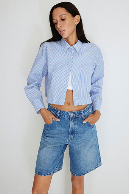 Kadın Melina Real Blue Jean Şort 1410144-87086 Mavi - Thumbnail