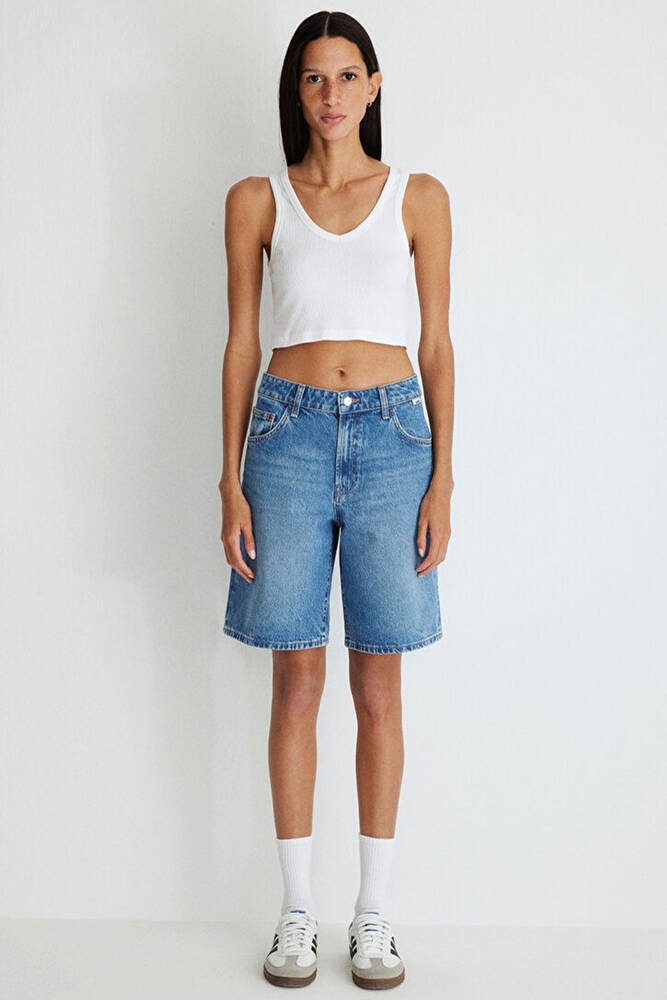 Kadın Melina Real Blue Jean Şort 1410144-87086 Mavi 