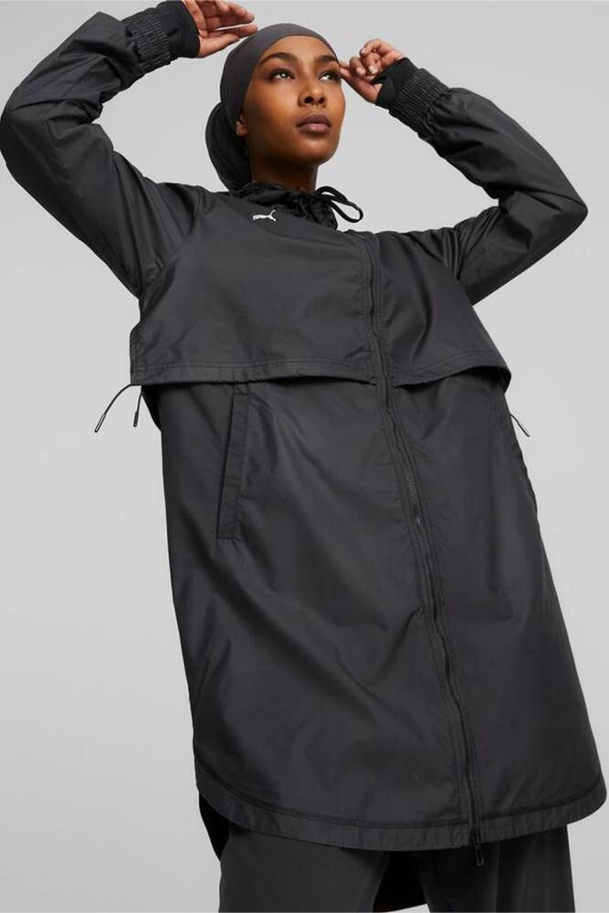 Kadın Modest Activewear Yağmurluk 521791-01 Siyah 