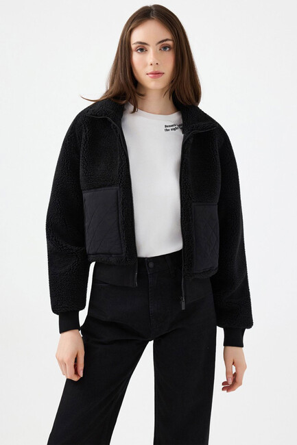 Kadın Mont LF2040625 Siyah - Thumbnail