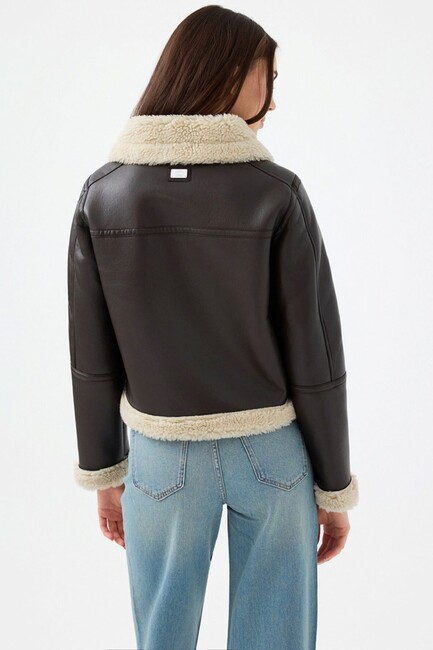 Kadın Mont LF2040673 Kahve (3)