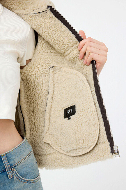 Kadın Mont LF2040673 Kahve - Thumbnail