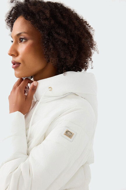 Kadın Mont LF2041093 Beyaz - Thumbnail