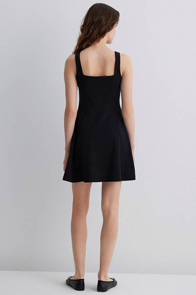 Kadın Örme Mini Elbise 1310679-900 Siyah 