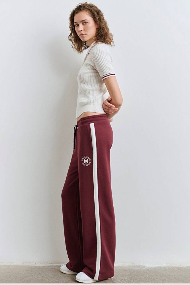 Kadın Örme Pantolon 1011038-70393 Bordo 