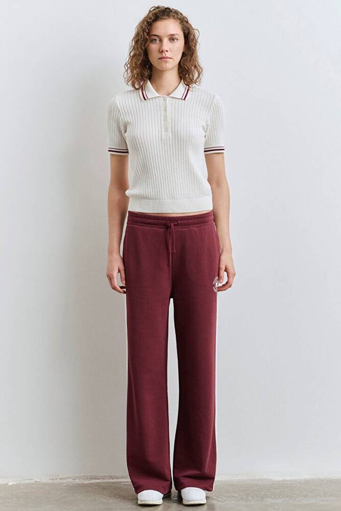 Kadın Örme Pantolon 1011038-70393 Bordo 
