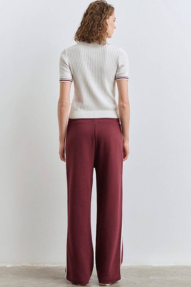 Kadın Örme Pantolon 1011038-70393 Bordo 