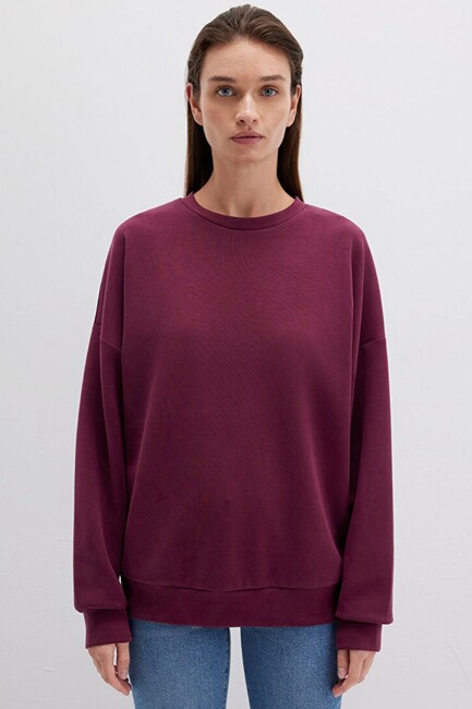Kadın Oversize Sweat 168837-70426 Bordo - Thumbnail