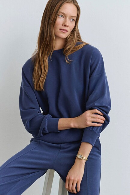 Kadın Oversize Sweat 168837-70491 Lacivert 