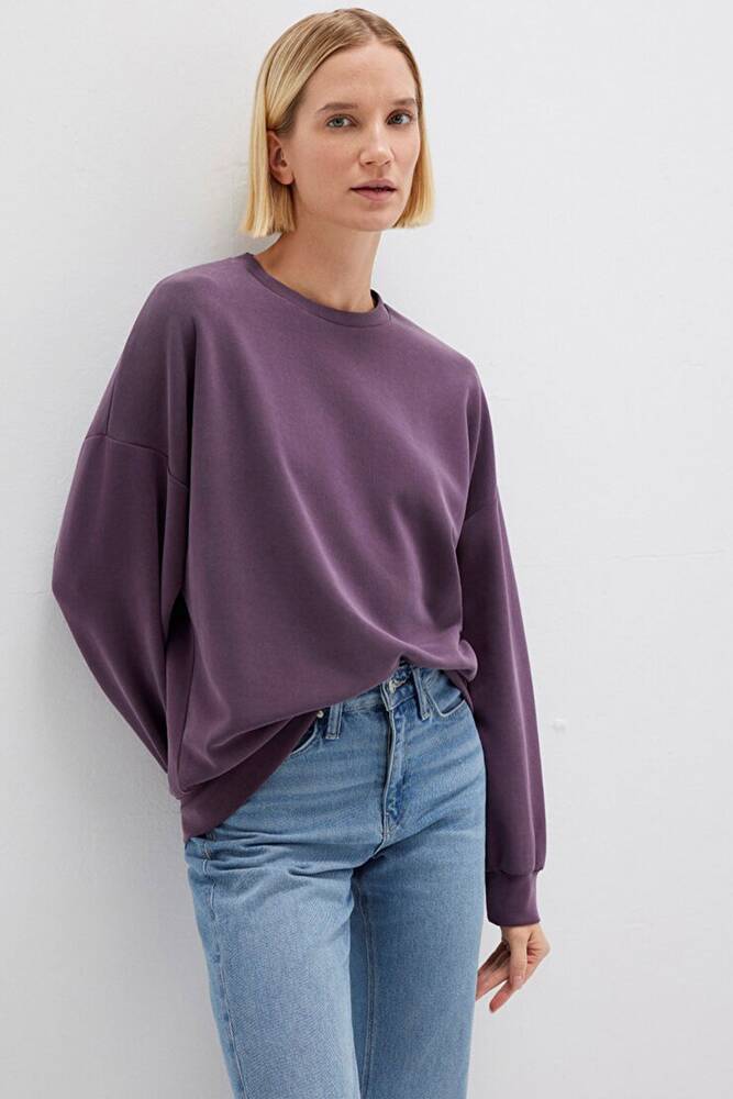 Kadın Oversize Sweat 168837-70635 Mor 
